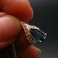 London Blue Topaz Sterling Silver Pendant with CZ From Brazil With Chain - 16" - 3.07 Grams