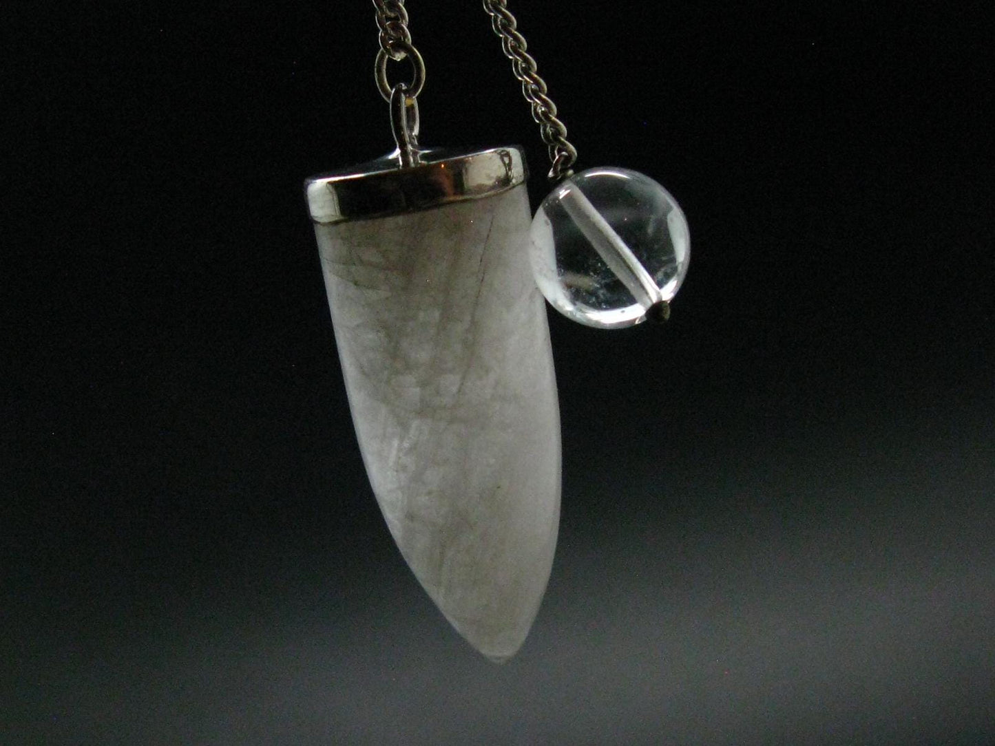Very Rare White Cryolite Pendulum from Greenland - 7" - 7.92 Grams