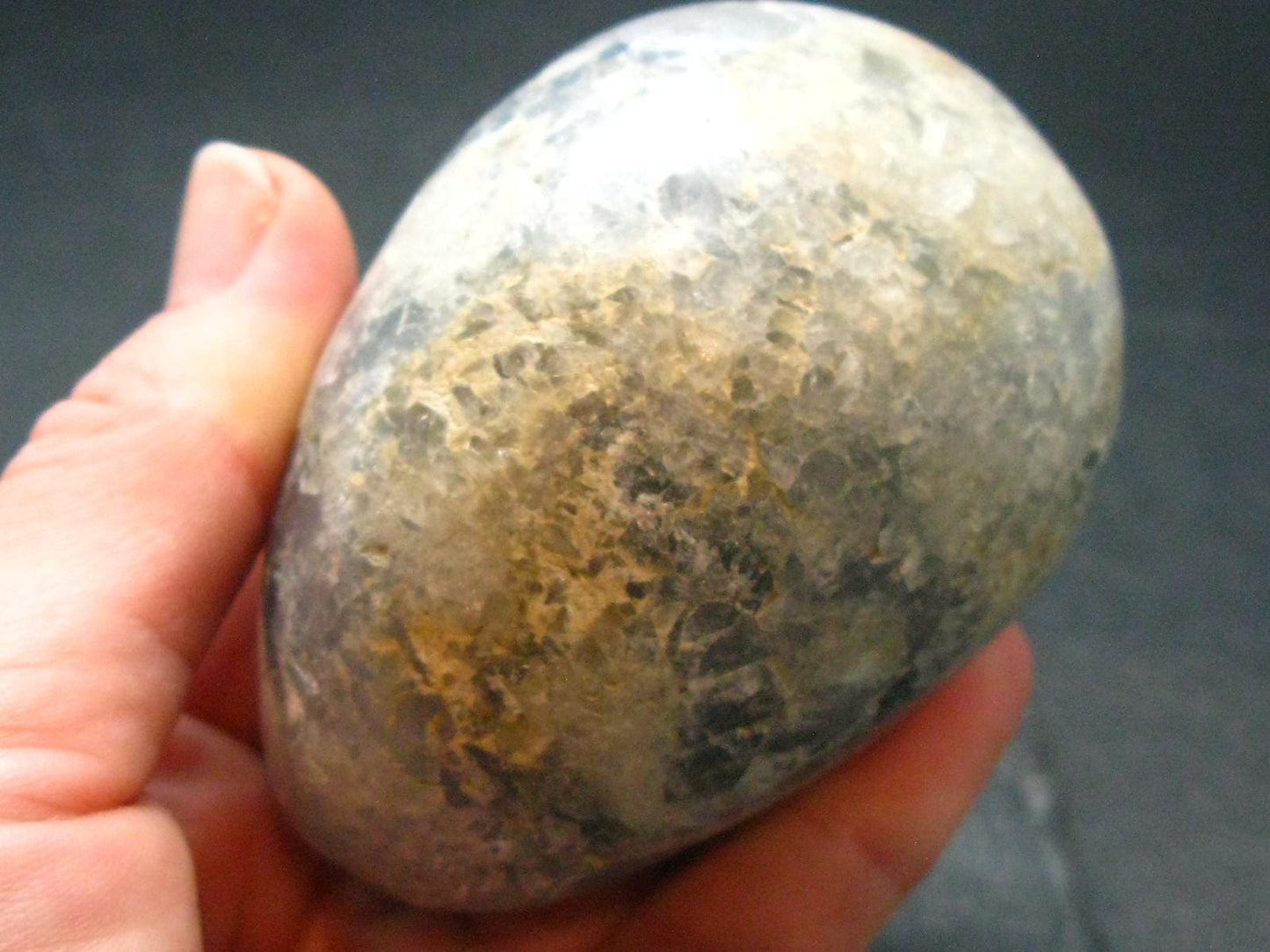 Natural Sky Blue Celestite Celestine Egg from Madagascar - 2.8"