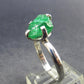 Tsavorite Gem Green Garnet Sterling Silver Ring from Tanzania - 3.74 Grams - Size 9