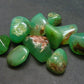 Lot of 10 natural tumbled apple-green Chrysoprase (variety of chalcedony) from Australia