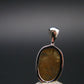 Large Natural Agni Gold Danburite Sterling Silver Pendant from Tanzania - 0.7" - 1.35 Grams