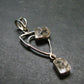 Fine Natural Herkimer Diamond Silver Pendant From New York - 2.2" - 6.16 Grams