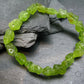 Peridot Genuine Bracelet ~ 7 Inches ~ 12mm Crystal Beads