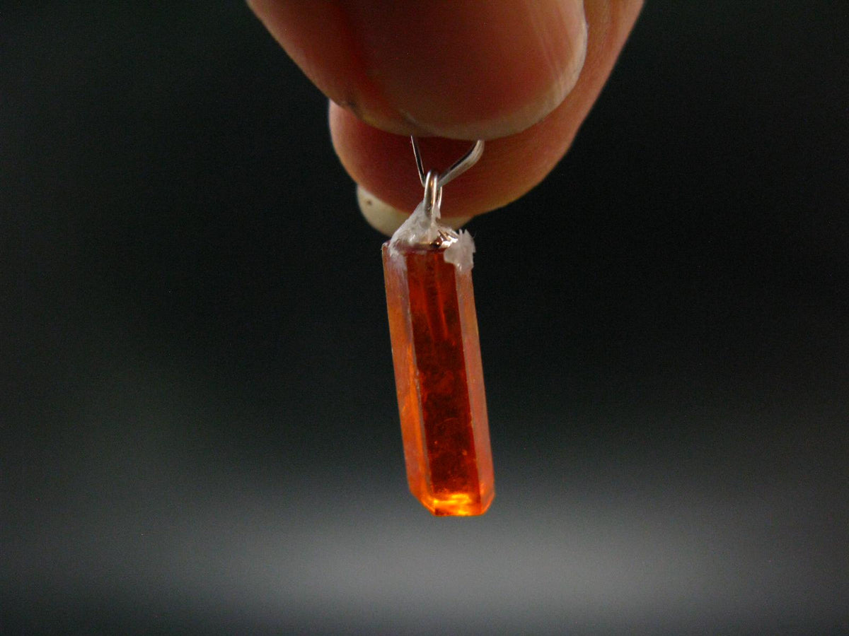 Zincite Zinkite Crystal 925 Silver Pendant From Poland - 0.9" - 1.46 Grams