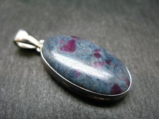 Ruby & Kyanite Silver Pendant From India - 8.22 Grams