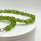 Peridot Chip Necklace | Raw Gemstone Beaded Jewelry, August Birthstone