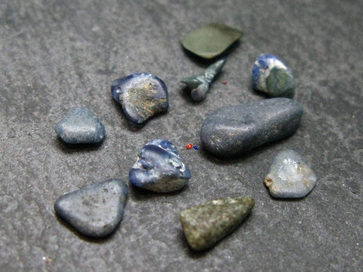 Nice Lot of 10 Benitoite Tumbled Crystals From California USA - 7.72 Carats