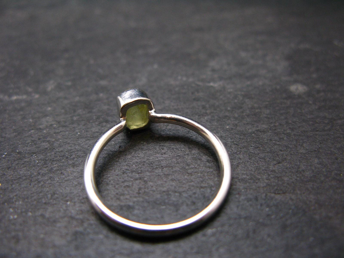 Chrysoberyl Silver Ring From Brazil - 2.07 Grams - Size 8
