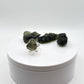 Elegant Raw Moldavite Ring in Sterling Silver – Cosmic Green Beauty - Size 8.5