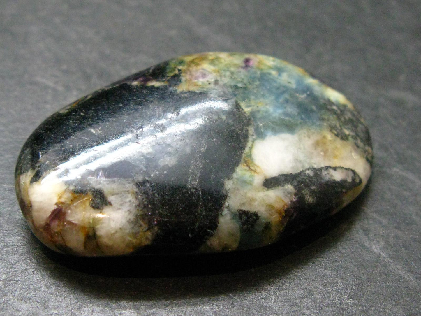 Phenakite Phenacite, Fluorite and Aquamarine Tumbled Stone From Russia - 1.7" - 20.53 Grams