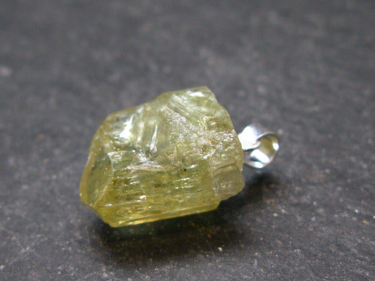 Large Gold Apatite Tumbled Pendant from Mexico - 3.42 Grams - 0.9"