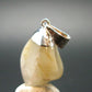 Rutilated Quartz Silver Pendant From Brazil - 1.1"
