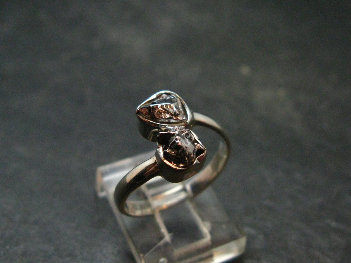 Large Meteorite Campo Del Cielo Sterling Silver Ring From Argentina - 2.58 Grams - Size 7