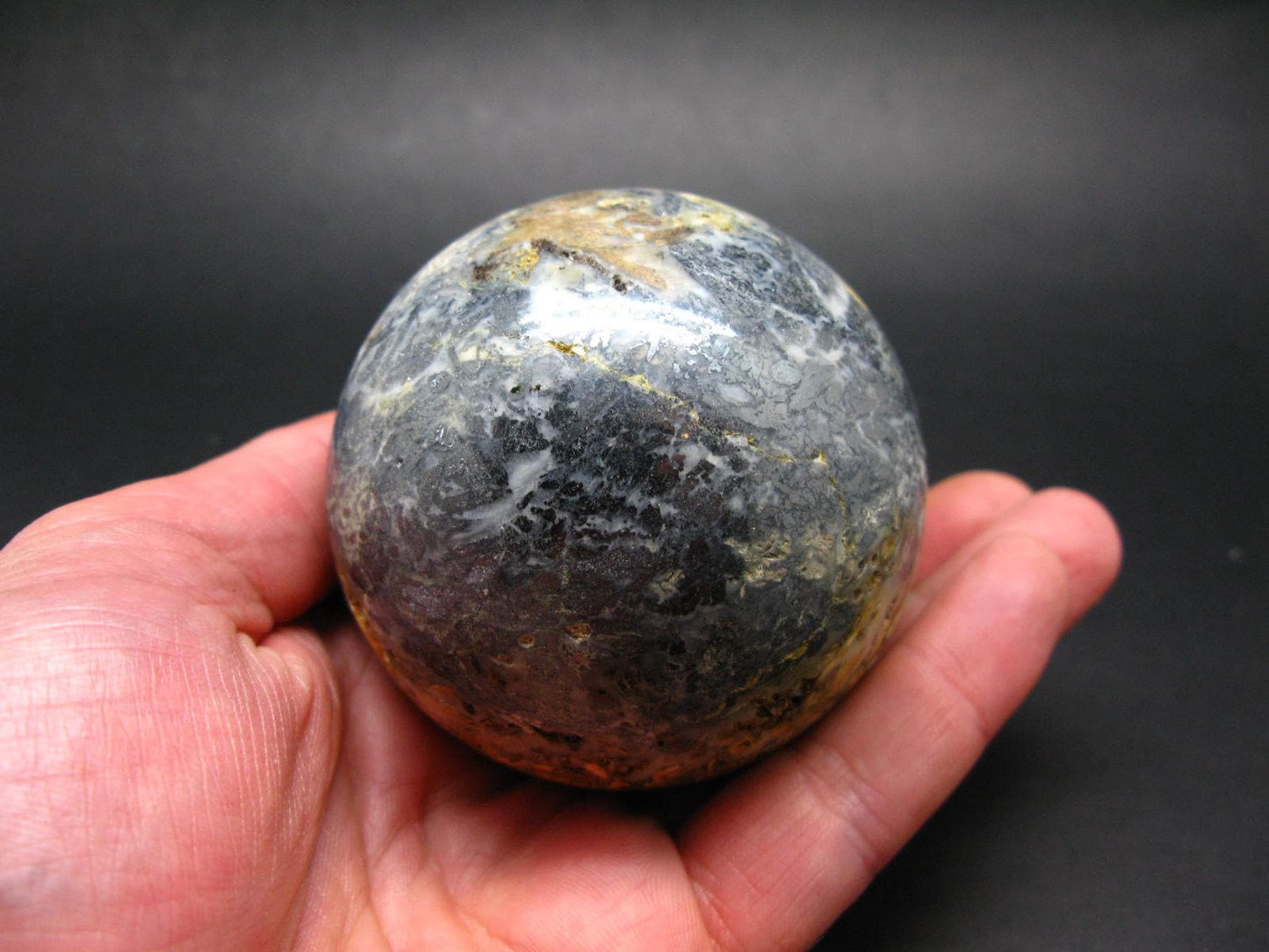 Rare Stibnite Sphere Ball From China - 636 Grams - 2.9"