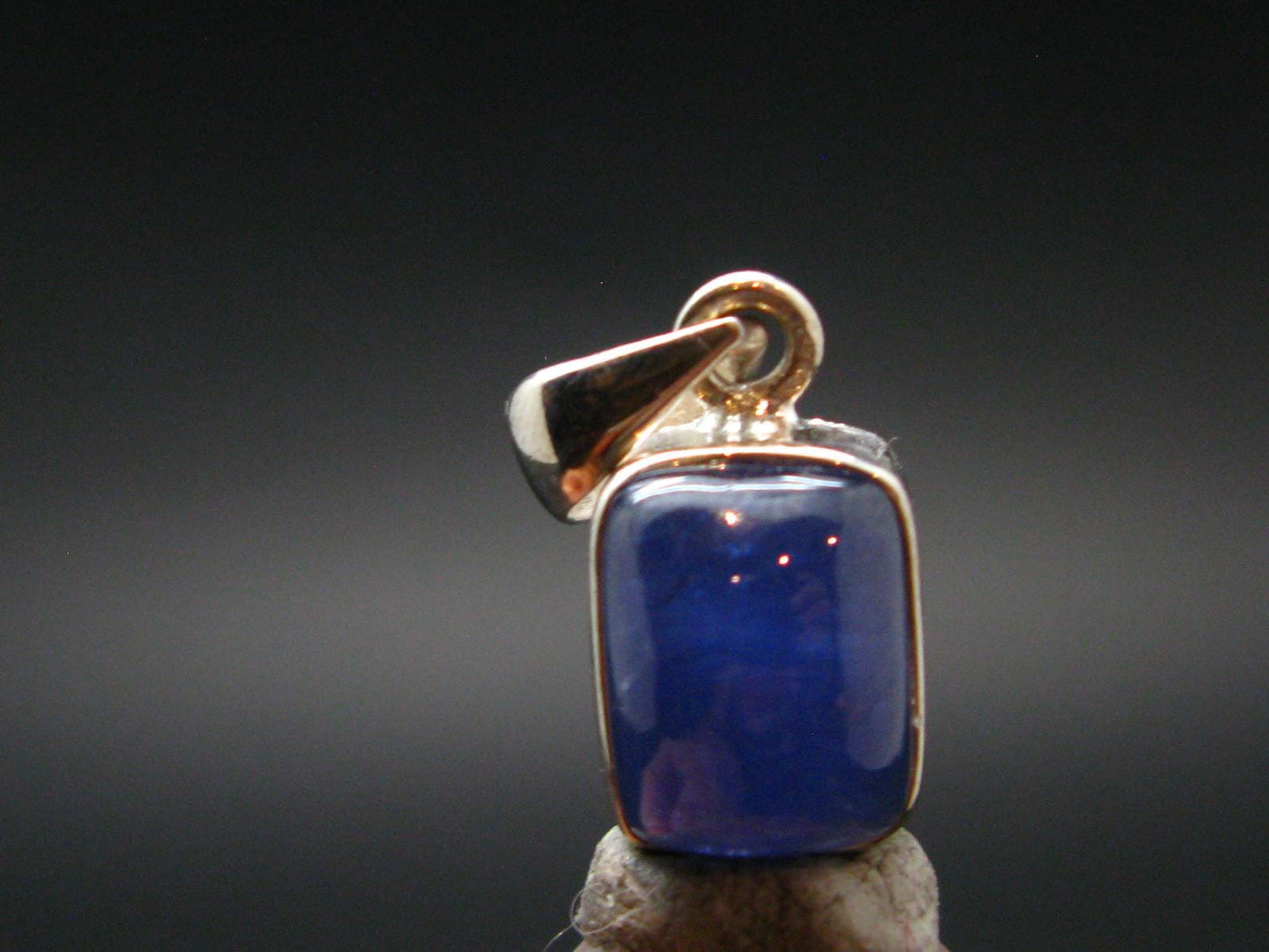 Large Gemmy Natural Faceted Tanzanite Zoisite Sterling Silver Pendant from Tanzania - 0.9'' - 3.28 Grams