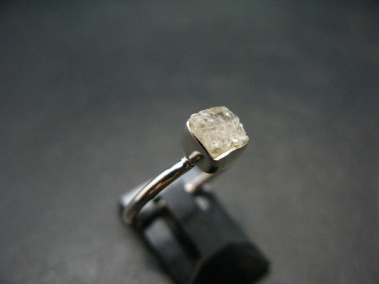 Amblygonite Silver Ring From Brazil - 1.82 Grams - Size 6