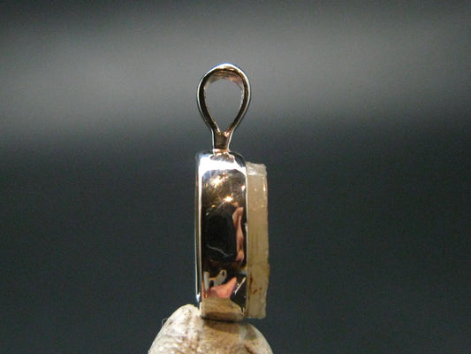 Phenakite Phenacite Crystal Silver Pendant From Russia - 0.7" - 1.25 Grams