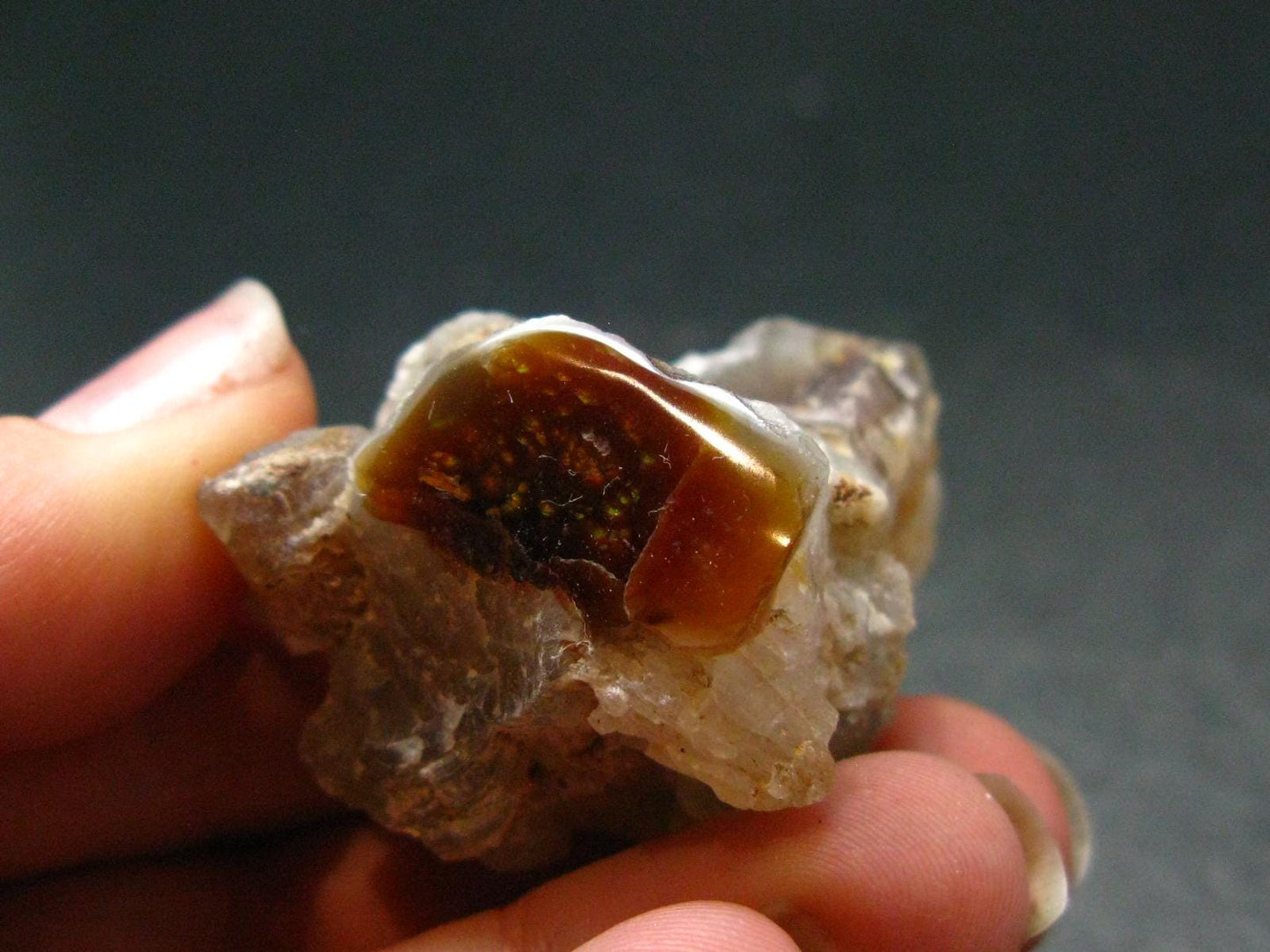 Fire Agate Crystal From Mexico - 1.5" - 29.90 Grams