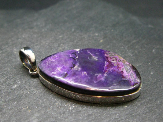 Sugilite Silver Pendant From South Africa - 1.9"