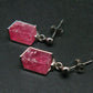 Rhodochrosite Gem Sterling Silver Stud Earrings From Alma Colorado - 0.8" - 4.10 Grams