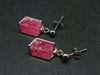 Rhodochrosite Gem Sterling Silver Stud Earrings From Alma Colorado - 0.8" - 4.10 Grams