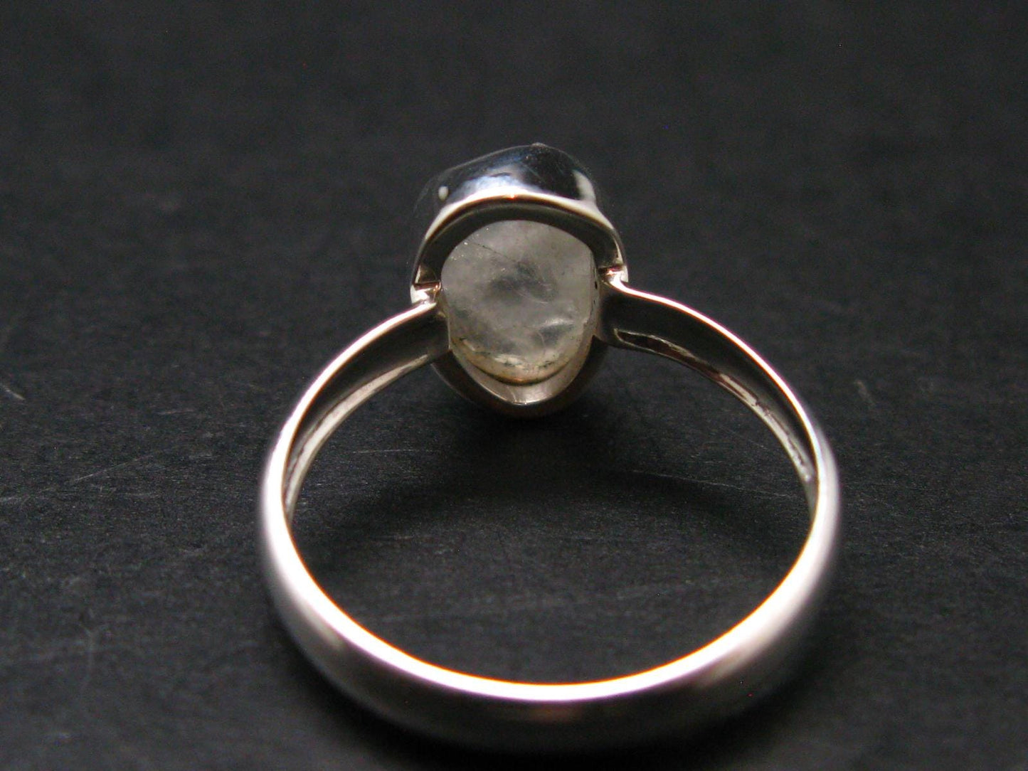 Natrolite Silver Ring From Russia - 1.96 Grams - Size 7