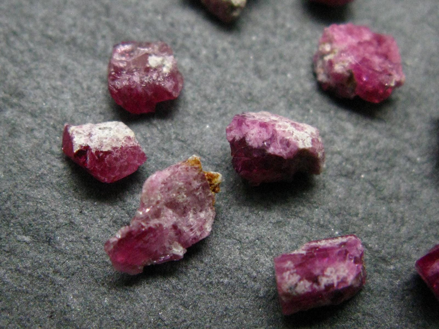 Nice Lot of 10 Bixbite Red Emerald Beryl Crystals From Utah USA - 5.24 Carats