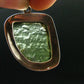 Moldavite Tektite Silver Pendant from Czech Republic - 1.5" - 6.88 Grams