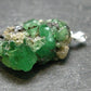 Tsavorite Gem Green Garnet Sterling Silver Pendant From Tanzania - 1.4" - 11.66 Grams