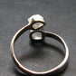 Gray Herderite Silver Ring from Africa - Size 9 - 2.24 Grams