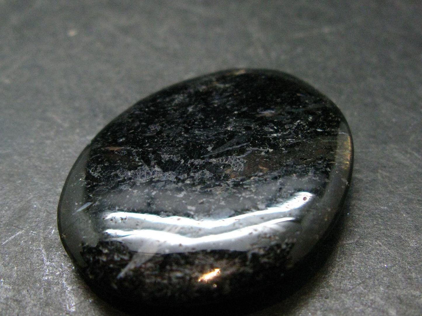 Rare Nuumite Nuummite Tumbled Stone From Greenland - 19.35 Grams - 1.6"