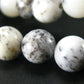 Merlinite Moss Agate Necklace Beads From Brazil - 19" - 8mm Round Beads