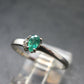 Emerald Crystal Silver Ring from Colombia - 1.40 Grams - Size 8