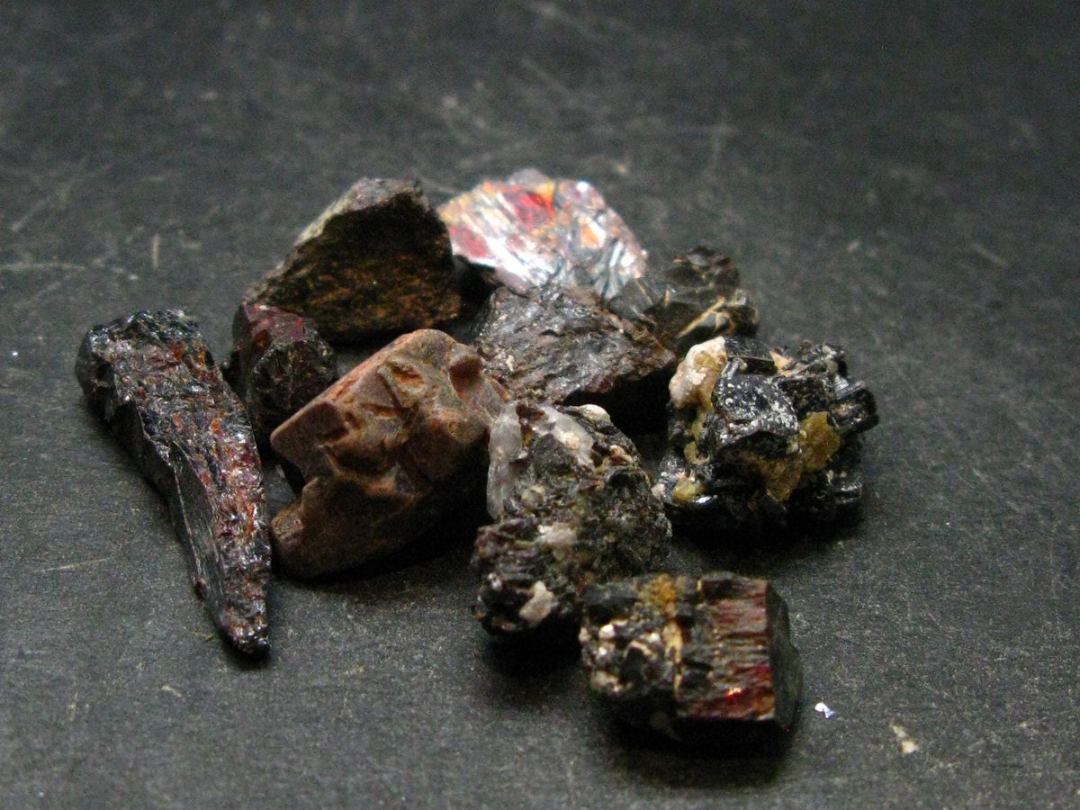 Lot of 10 Mangano Tantalite Crystals From Brazil - 28.29 Grams