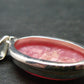 Rare Rhodochrosite Sterling Silver Pendant From Argentina - 1.5" - 8.14 Grams
