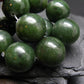 Jade Nephrite Genuine Bracelet ~ 7 Inches ~ 18mm Round Beads