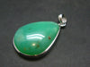 Chrysoprase Silver Pendant From Australia - 1.4" - 8.38 Grams