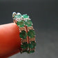 Gem Emerald Faceted Silver Earrings From Colombia - 4.33 Grams Total
