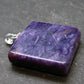 Rare High-Quality Charoite Pendant In SS From Russia - 1.1" - 7.36 Grams