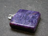 Rare High-Quality Charoite Pendant In SS From Russia - 1.1" - 7.36 Grams