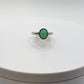 Chrysoprase Oval Ring – Elegant Natural Green Chalcedony Sterling Silver Jewelry - Size 8