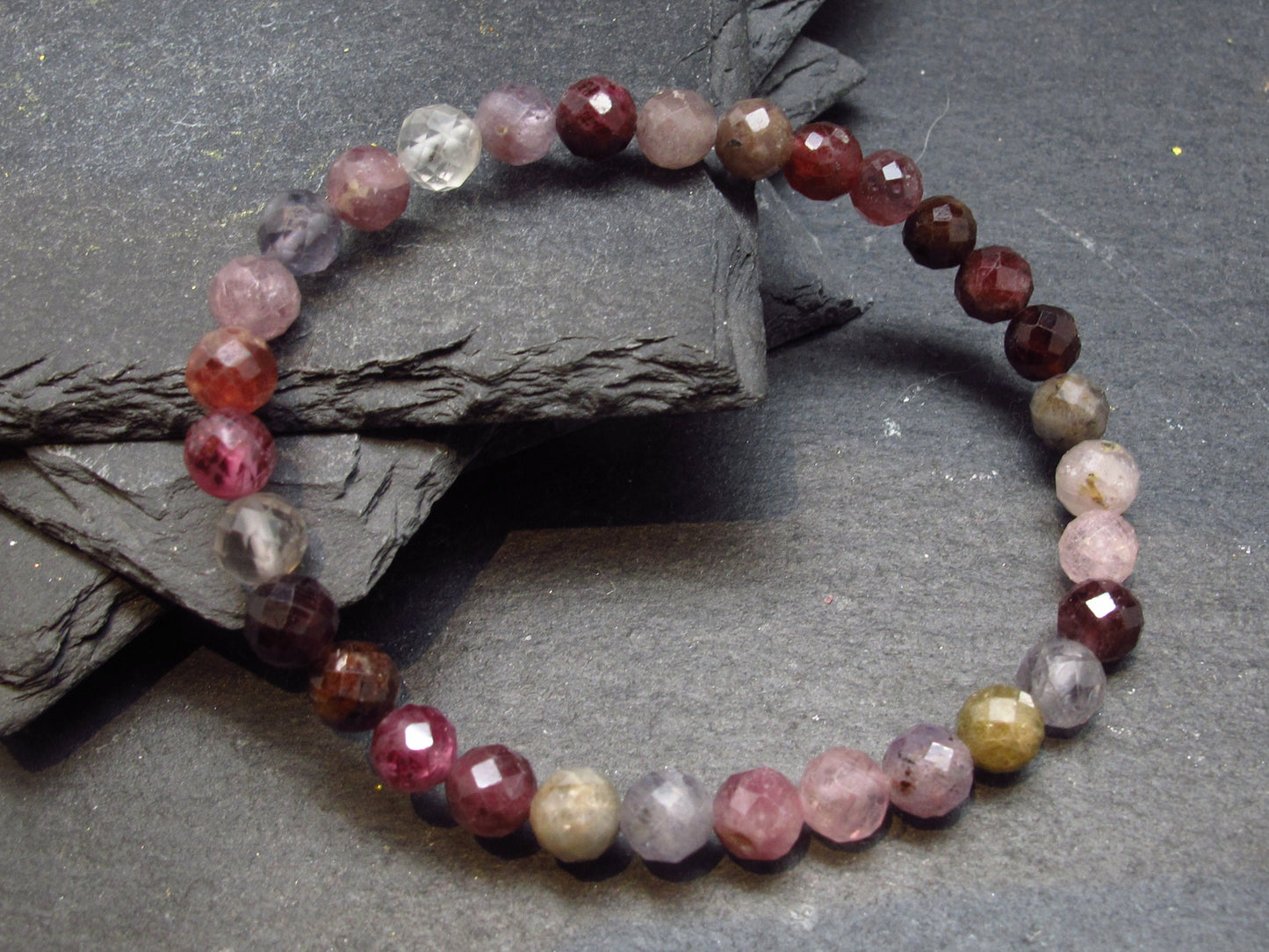 Spinel Genuine Bracelet ~ 7 Inches ~ 6mm Facetted Beads