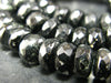 Black Tourmaline Facetted Beads Necklace From Brazil - 19"