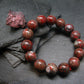 Cinnabar Genuine Bracelet ~ 7 Inches ~ 14mm Round Beads