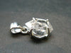 Fine Natural Herkimer Diamond Silver Pendant From New York - 0.8" - 2.43 Grams