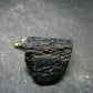 Tibetan Black Tektite Silver Pendant From Tibet - 1.1" - 4.08 Grams