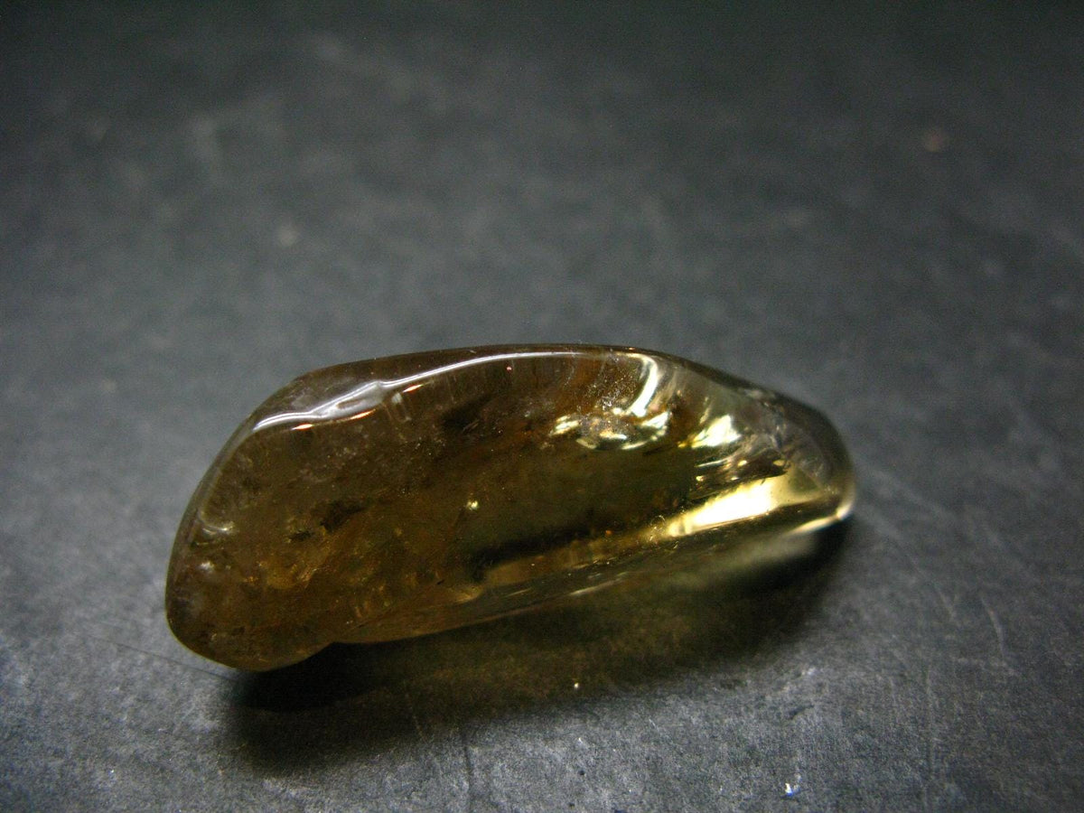 Nice Untreated Rich Yellow Citrine Tumbled Crystal from Zambia - 56.65 Carats - 1.6"