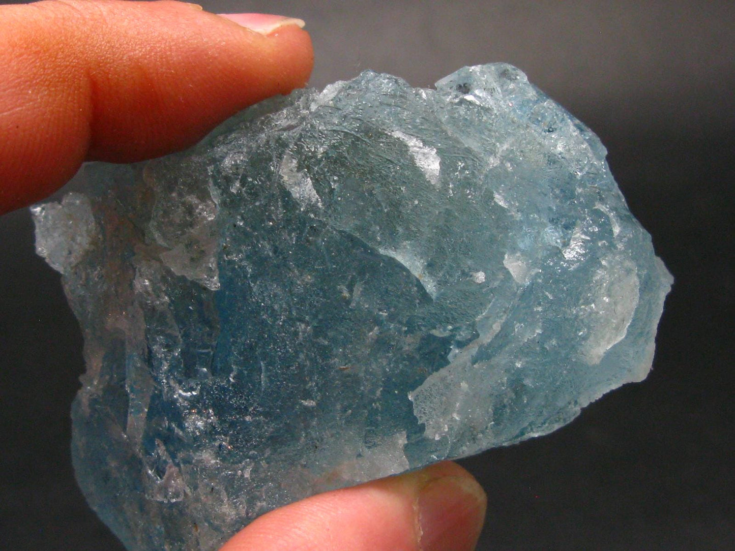 Gem Aquamarine Etched Crystal Blue Beryl From Brazil - 106.59 Grams - 2.7"
