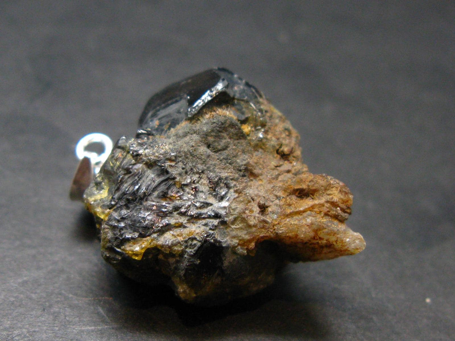 Cassiterite Silver Pendant From Bolivia - 1.1" - 11.42 Grams